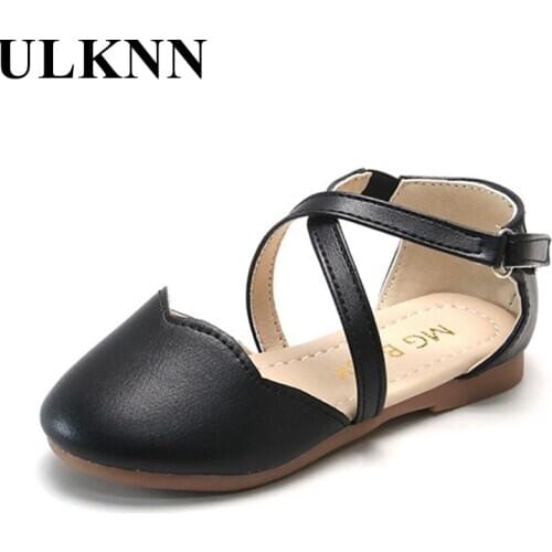 ULKNN Sandals For Girls 2021 Princess Baby Shoes Childrens Performance Spring and Summer Sandals Brown 21-35 Kids Sandlies