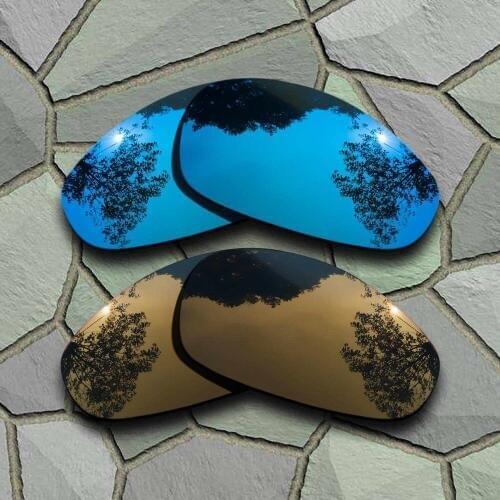 Sky Blue&Bronze Copper Sunglasses Polarized Replacement Lenses for Oakley Juliet