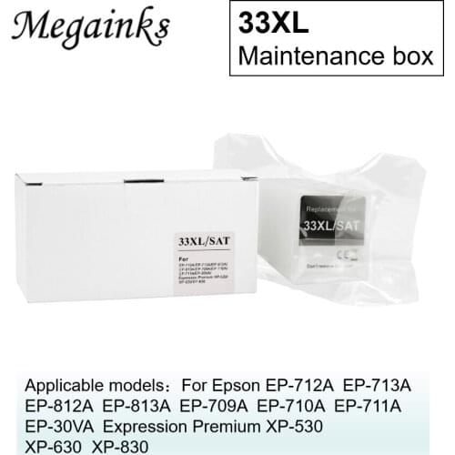 For 33XL Premium Compatible Ink Maintenance Box 33 XL for Epson EP-712A 713A EP-812A EP-813A Waste Ink Tank