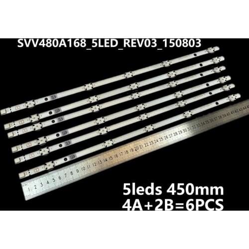 5LED 450mm LED Backlight strip For DLED48287 48HB6T72U Panasonic TX-48DS352E TE48282S25Z2K DLED48287FHD SVV480A16A SVV480A16B