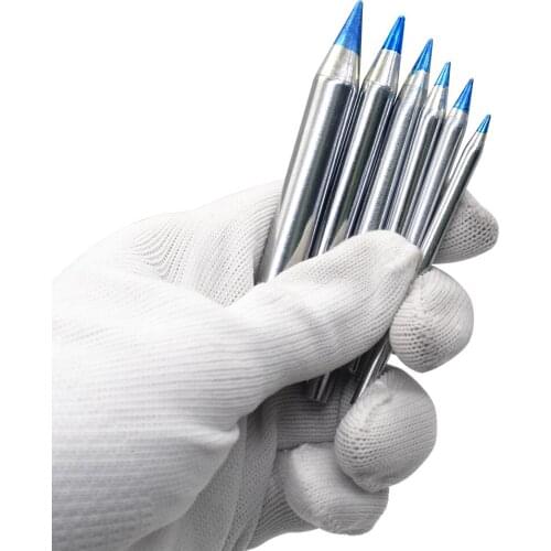 30W/40W/60W Blue Pointed Welding Tips Universal External Heat Soldering Iron Station Solder Iron Sting BGA Lead-Free