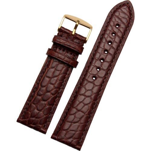 16mm18mm19mm20mm21mm22mm high Quality Alligator genuine Leather watch strap Watchband Mens Black Brown Bracelet band