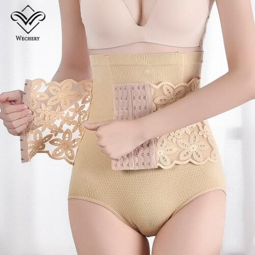 WECHERY Long Waist Tummy Control Panties Slimming Underwear Women Shapewear Body Shapers Brief With Abdomen Cincher Sheaths