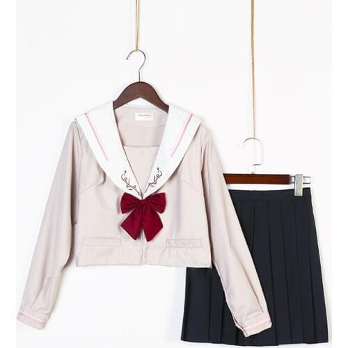 Japanese Jk Uniforms School Dresses Large-Size S-5XL Cosplay Anime Form For Women Sailor Suit Pleated Skirt With Tie For Girls