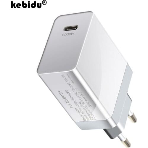Kebidu PD Charger 30W USB Type C Fast Charging for Macbook Phone QC3.0 USB C Quick Charge PD Charger for iPhone 11 X Xs 8