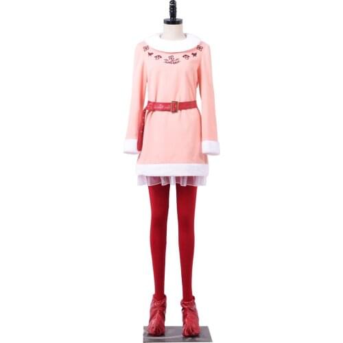 Movie Elf Movie Buddy The Elf Women Cosplay Christmas Elf Costume Pink Suit Christmas Outfit Family Christmas Party