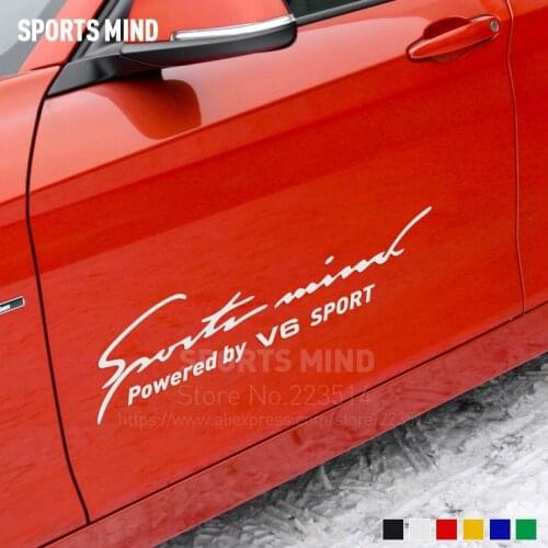 10 Pieces Customizable V6 Sport Car Sticker Decal Car Styling For Bmw Honda Audi VW Toyota Ford Nissan Subaru Car Accessories