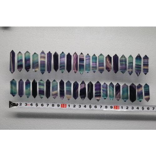 38 very beautiful Natural Fluorite Quartz Double Point Polished Love Healing