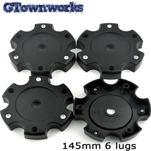 4pcs 145mm 6 Lugs Car Wheel Center Hub Caps ONLY Fit For The Avenue 522 Type Wheel C523801CAP And C0040-1 Matt Black