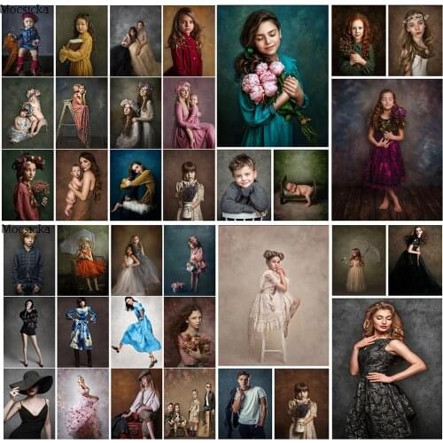 Abstract Backdrop Old Master Portrait Photo Background Newborn Baby Adult Birthday Photoshoot Vintage Wedding Professional Props