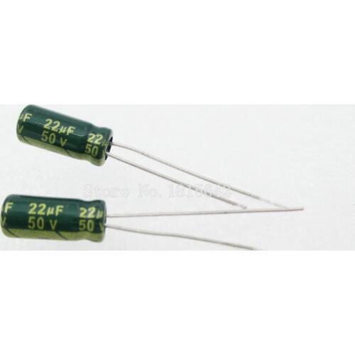 20PCS/LOT Aluminum electrolytic capacitor 22uF 50V 5*11 Electrolytic Capacitor 50v 22uf