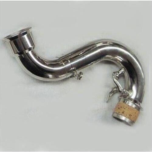 Bass clarinet neck nickel plated with cork