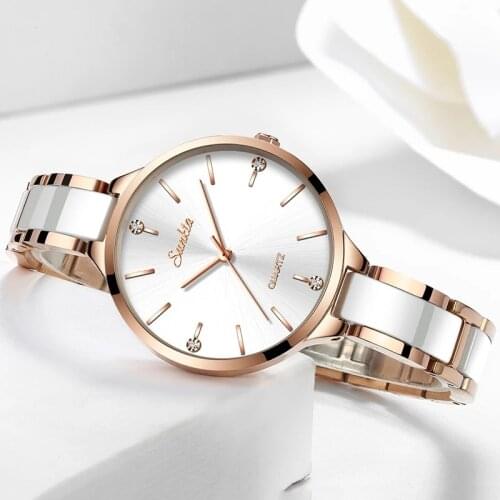 SUNKTA Woman Watches Rose Gold Top Brand Gift Luxury Watch Women Quartz Waterproof Womens Wristwatch Ladies Girl Watches Clock