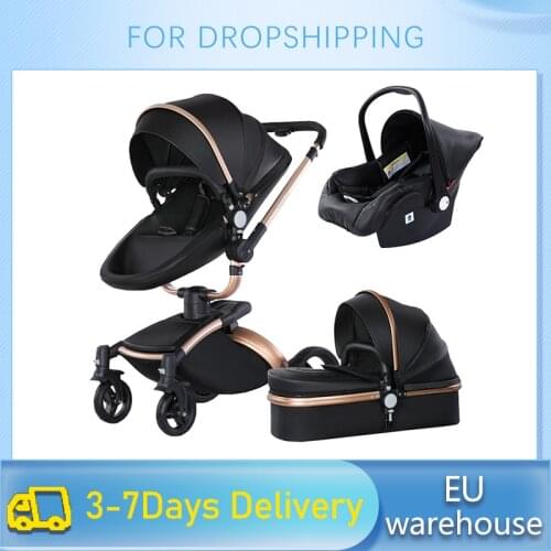 Newborn Baby stroller 3 in 1 High Landscape Stroller baby pushchair pram strollers Kinderwagen Poussette Bebe Baby Trolley