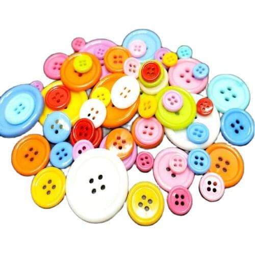 HL 20-100PCS Multi Sizes Round Buttons Mini Tiny Sewing Tools Scrapbooking Button Decorative Clothing Apparel Accessories DIY