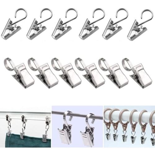 10pcs Hanging Hooks Clips Small Metal Curtain Clips Clothes Clip Hanger for Home Window Decoration Photos Art Craft Displays