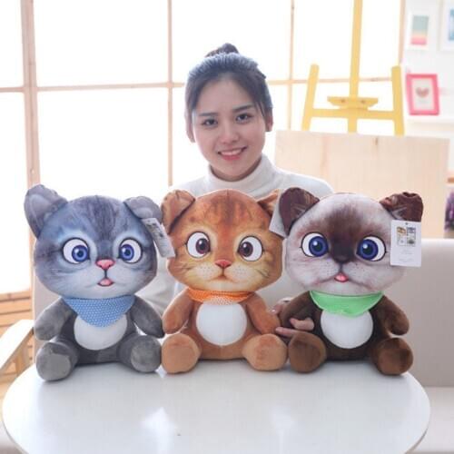 Hot selling Disney Animal Cartoon Dolls Cartoon Pillow Cushion Mini Cute Cat Stuffed Toys Christmas Gift 20cm Cotton