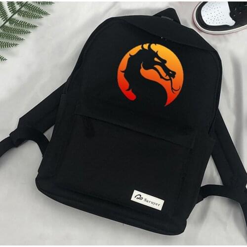 Mortal Kombat Dragon Cool Anime Backpack Teengers Students Bagpack Laptop Travel School Casual Backpacks Male/female Sac A Dos