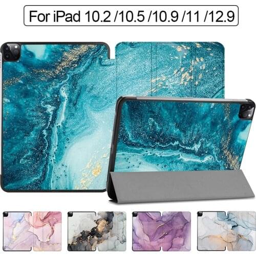 MTT 2020 Tablet Case For iPad Pro 11 2nd Generation PU Leather Flip Stand Smart funda Marble Protective Shell Model A2228 A2231