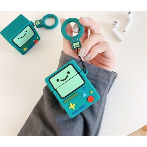 Cute Cartoon 3D Soft Silicon headset Cover Adventure Time with Finn and Jake Game Machine Bluetooth Headset Case For Airpods Pro