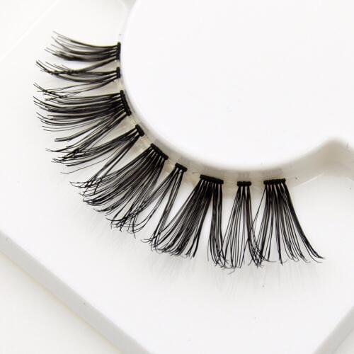 Eyelashes Hand Made Fake Mink Eyelashes Extension 100% Human Hair Lashes Reusable False Eyelashes Makeup Maquiagens Tools V16
