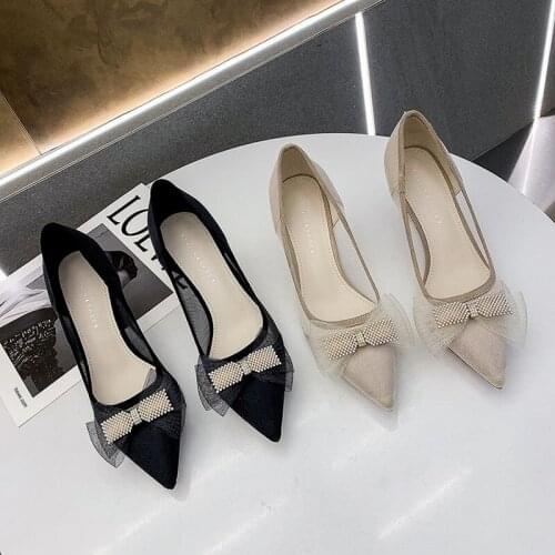 2021 Spring and Summer New Pointed Toe Stiletto Fashion Trend High Heels Women Korean Mesh Breathable Womens Sandals