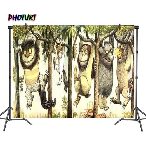 PHOTURT Where The Wild Things Are Photography Backdrop Boys Birthday Party Background Jungle Wild One Beast Photo Studio Props