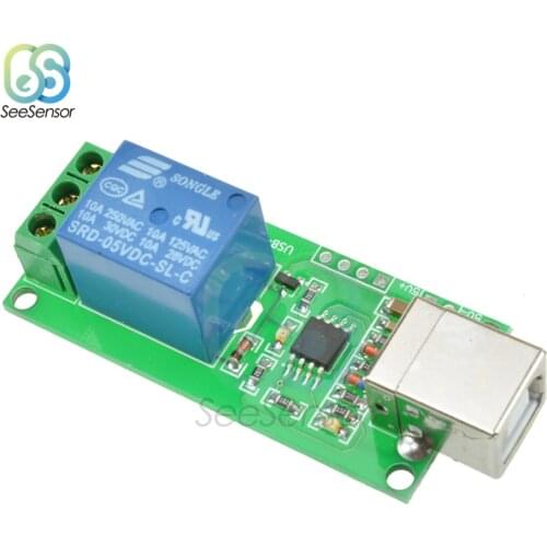 5V 1 Channel USB Relay Module Programmable Computer Control Switch For Smart Home PC Intelligent Control