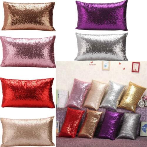 30*50CM Rectangle Sequins Pillow Case long Glitter Cushion Covering Home textile festival ornament paillette pillow cover slip