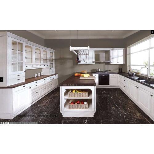 PVC/vinyl kitchen cabinet(LH-PV016)