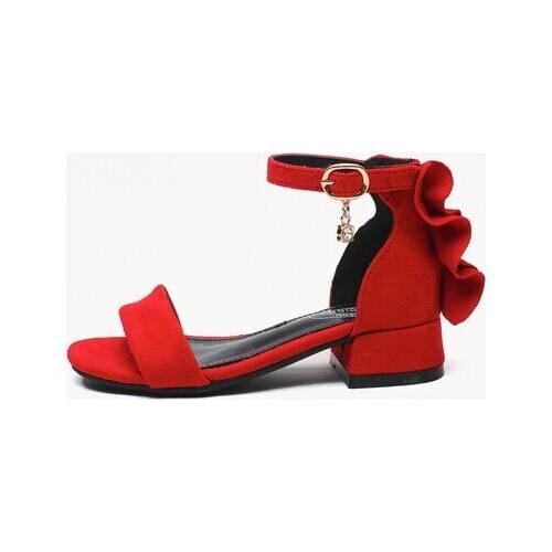 Girls Sandals Childrens Shoes 2018 new girls sandals childrens open-toed high heels big children princess sandals summer