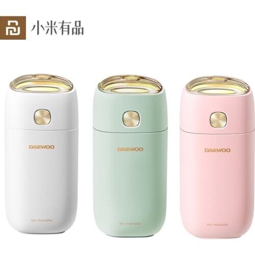 Youpin Daewoo Air Humidifier Cute Office Desk Aroma Essential Oil Humidifier Diffusers Mini 260ml Wireless Car USB Portable Home