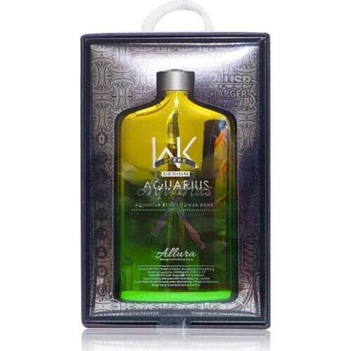 WK DESİNG 10.000 MAH PARFÜM BATARYA HEDİYELİK ŞIK TASARIM 2 USB GİRİŞLİ POWERBANK PARLAK RENKLİ