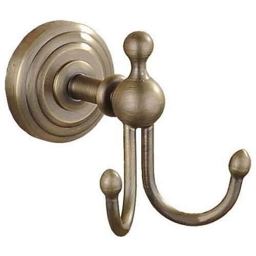 Bathroom Hardware Accessories Wall Mounted Antique Brass Robe Hook Dba051