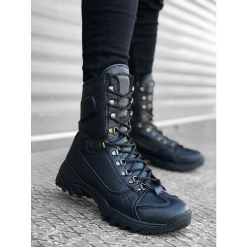 BA0605 Laced Black Skin Military Postal Boat