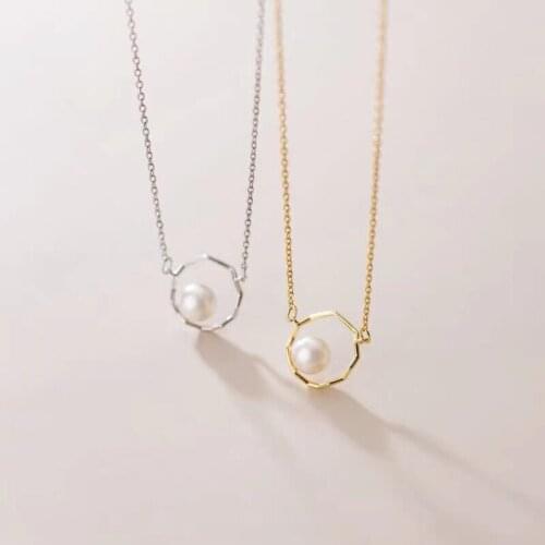 New Arrival 925 Silver Necklace Chain with Pendant Mountings Findings Jewelry Parts Fittings Accessories for Pearls