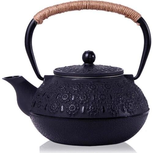 TEA POTS MERLIN BAMBOO CAST IRON SOUTHERN JAPAN UNCOATED TEAPOT 900ML