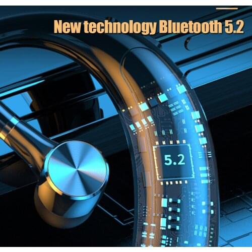 Business Bluetooth-compatible 5.2 Earphone Wireless IPX5 Waterproof Headphones Single Ear Hands-free Noise Reduction Earpiece