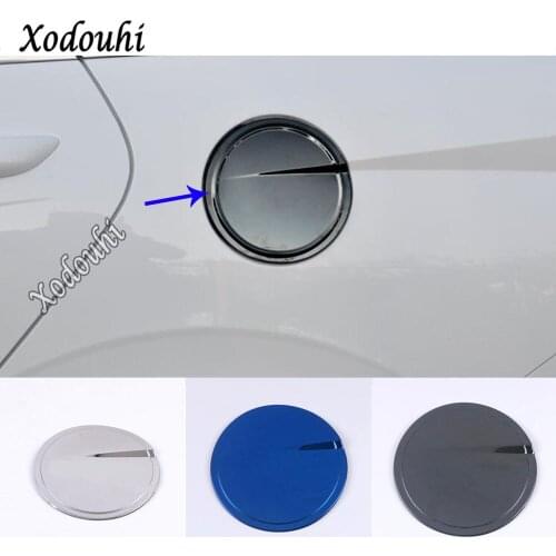 For Hyundai Elantra Avante 2021 2022 Car Sticker Stainless steel Gas/Fuel/Oil Tank Cover Cap Stick Styling Auto Parts Trim Frame