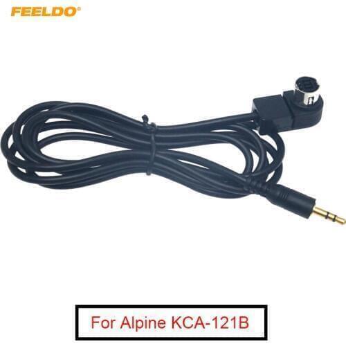 FEELDO 1Pc Car Radio 3.5mm Male Input Interface Audio Music Aux Cable Adapter for Alpine KCA-121B Ai-net Socket Port #AM6251