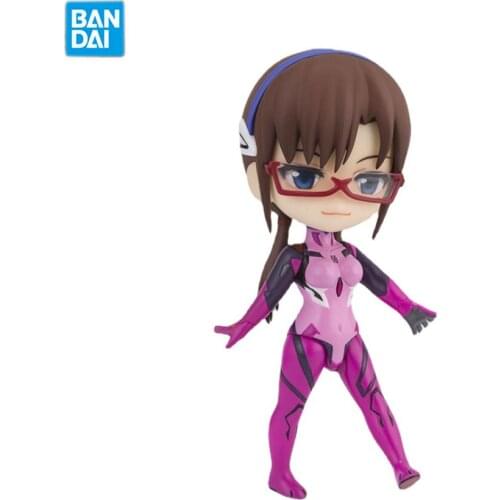 BANDAI Figuarts EVA Japanese Anime Evangelion Mini Mari Makinami Illustrious Figurine Kawaii Doll Action Figures Kids Toys Gifts