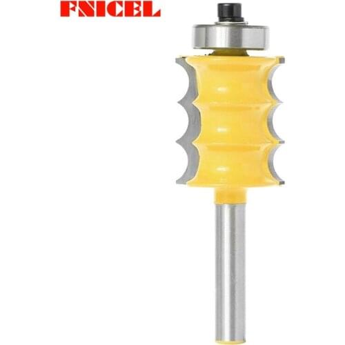 FNICEL Quality 1/4" Shank Large Triple Bead Column/Face Molding Router Bit For Woodworking 6.35mm Shank