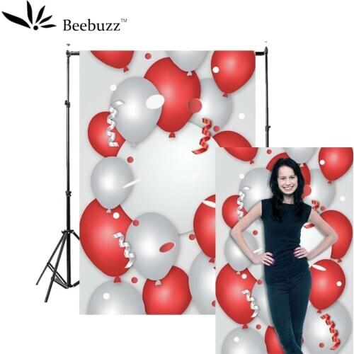 Birthday holiday celebration selfie background photography studio photophone Simple and generous red and white balloon