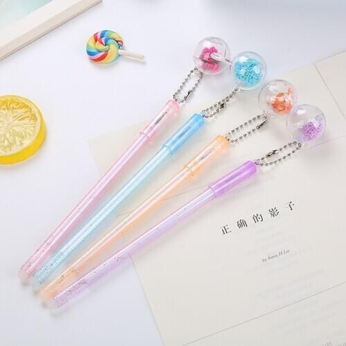 Pendant Gel Pen Stationery Items Cool Pens Office Accessories Gel Ink Pen Black Writing Kawaii Pens Cute Stationary Supplies