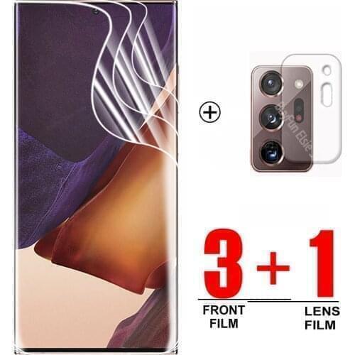 3PCS Hydrogel Film+1PCS Lens Film for Samsung Galaxy Note 20 Ultra Screen Protector Svmsung Note20 5G safety film not glass