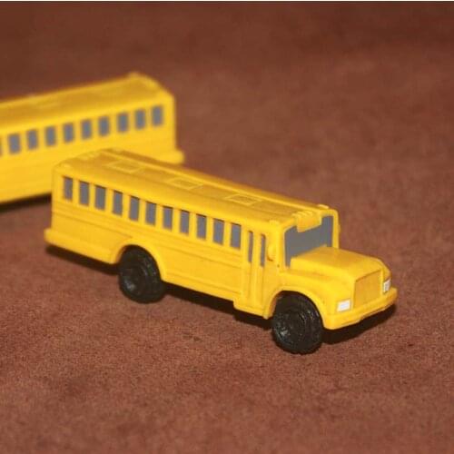 City School Bus Fire Truck Fairy Garden Miniature Accessories Decoration Police Car ATV Pickup Figurine Model Ornaments Toys