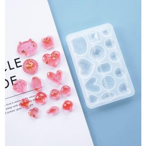 Creative handmade geometric earring silicone mold hanging pendant Craft Jewelry Making Epoxy Resin Mould Decoration Necklace