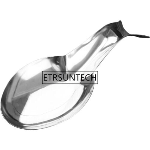 50pcs Stainless Steel Spoon Rest Cover Lid Rest Stand Spoon Holder Home Kitchen Utensil Spatula Holder