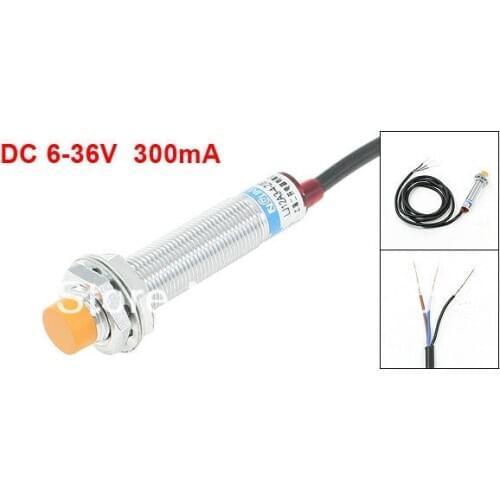 LJ12A3-4-Z/BY DC 6-36V 300mA 12mm Dia 4mm Detecting Distance Inductive Proximity Switch Sensor PNP NO Normally Open