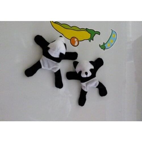 2 X Lovely Panda Refrigerator Magnet Stickers Plush Fridge Magnet Sticker Children Birthday Gift Christmas Gift